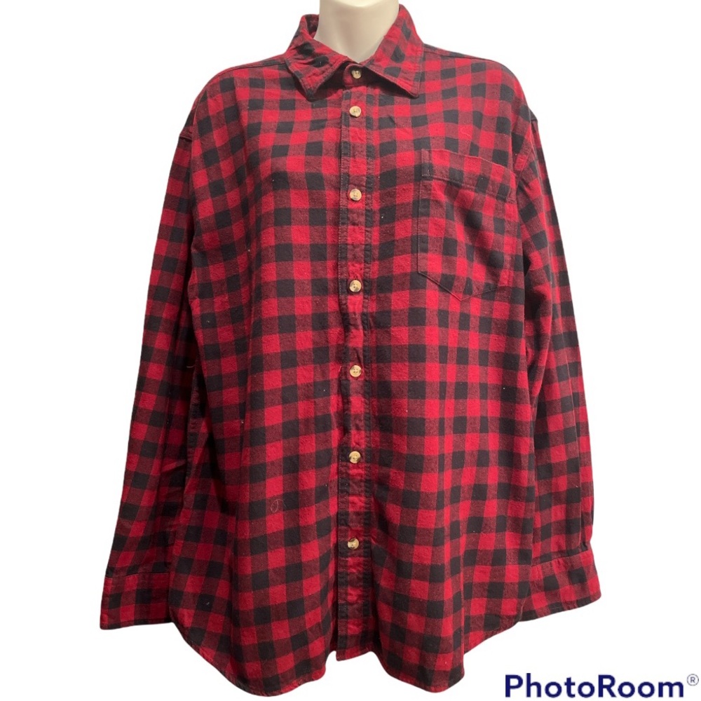 Cotton Traders Sport Flannel plaid shirt size L
